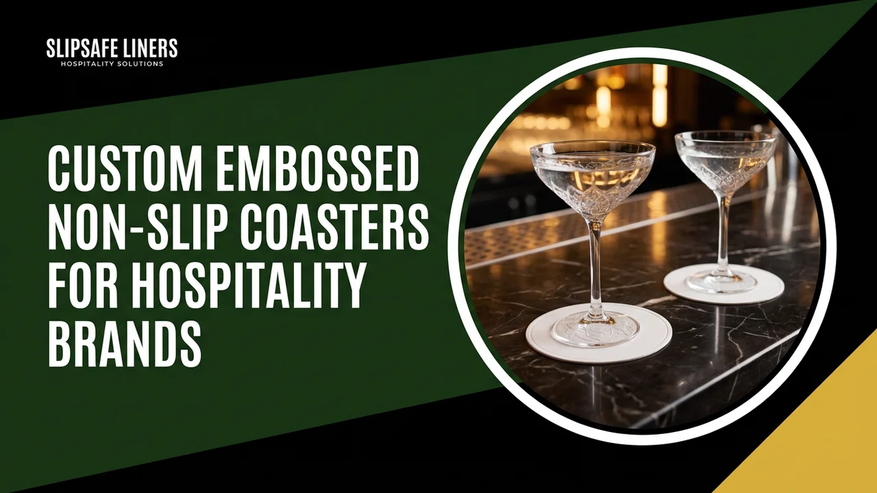 Custom Embossed Non-Slip Coasters For Hospitality Brands