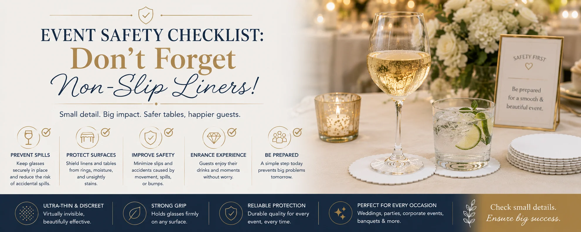 Event Safety Checklist Don't Forget Non Slip Liners